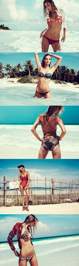 德尼莎-海边游泳运动美诱泳装秀