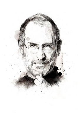 著名企业家成功人士铅笔肖像插画-南非约翰内斯堡Chris Valentine数字插画师作品