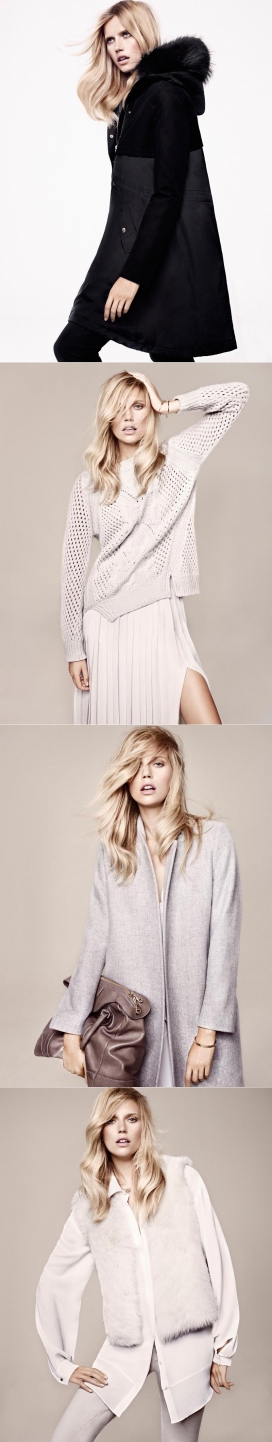 纽约展-舒适的秋季针织衫，马克西裙和细条纹裤子与时尚的风格衣