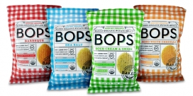 BOPS有机的马铃薯小吃典型朴实包装设计