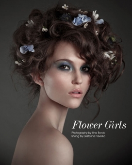 “花童”-伊琳娜演绎-爆炸的花瓣和美丽的自然，采用了惊人的阵列的花，兰花，郁金香和玫瑰