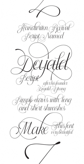 Doyald Script时尚欧式英文字体设计-克罗地亚萨格勒布Hrvoje Dominko字体插画设计师作品