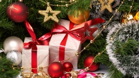 高清晰圣诞礼品套壁纸