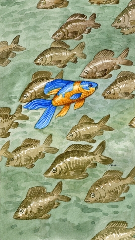 Fall and Rise插画-西班牙巴塞罗那Jon Berkeley插画师作品