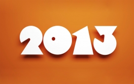 高清晰创意2013字设计壁纸
