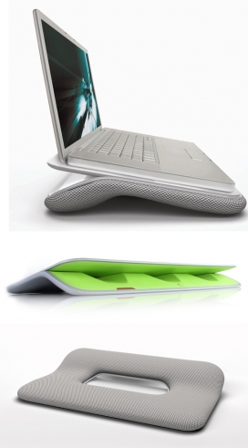 罗技舒适笔记本电脑底座-美国Keith Tritschler设计师作品