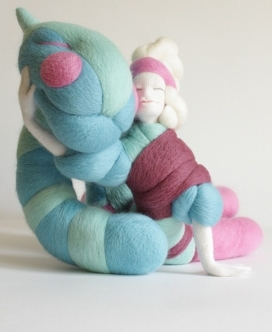 针织毛线玩具艺术品-俄罗斯彼尔姆Liudmila Vasileva工业设计师作品