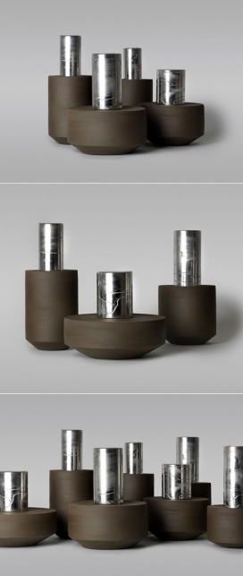 金属光泽特质锡圆锥容器-David Taylor工业设计师作品,产品类似陀螺