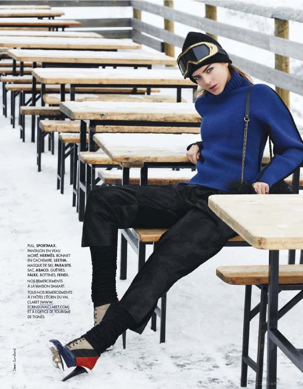 冬天滑雪的时尚女人-ELLE世界时装之苑法国2013年1月11日---酷图编号2