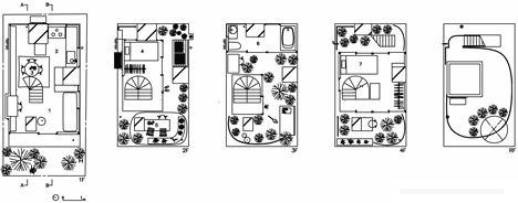 五层高的联排屋顶花园别墅-日本Ryue Nishizawa建筑师作品---酷图编号1037311