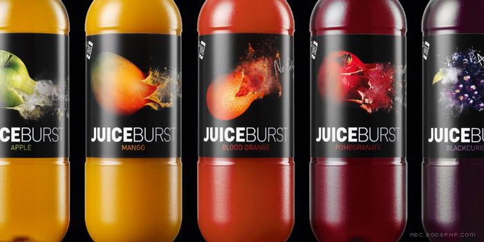 爆炸水果-世界上第一个数字互动软饮料品牌Juiceburst包装设计---酷图编号2