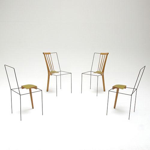 钢筋木质错觉交叉椅子-Julian Sterz家居设计师作品---酷图编号4