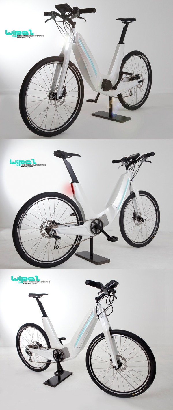 250瓦脚踏电动自行车-法国巴黎Wipe2工业设计师作品图片