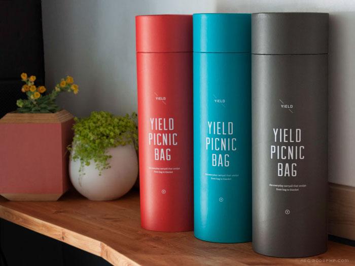 Yield圆柱形状野餐包-Yield Design Co包装设计师作品---酷图编号2