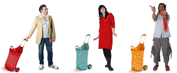 一个干净,优雅的Agaloola时尚购物袋车-钢体制造和注塑成型的车,可以快速方便地清洗与调整高度---酷图编号1