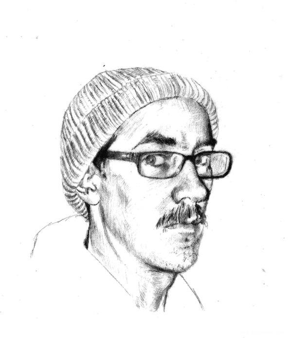 轻描淡写的铅笔人像素描插画---酷图编号1