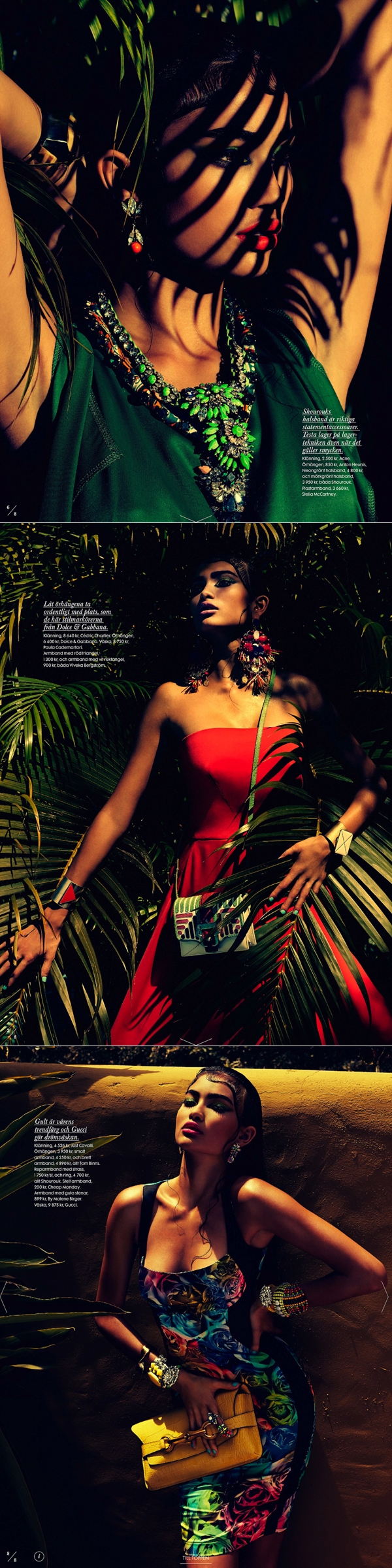 一个充满活力,现代,热爱珠宝的自然女神-ELLE世界时装之苑瑞典2013年4月图片