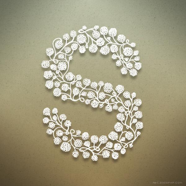 植物园字母插画---酷图编号18