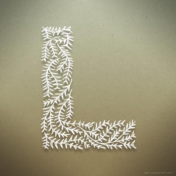 植物园字母插画---酷图编号11