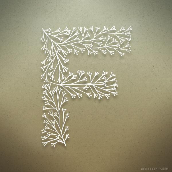 植物园字母插画---酷图编号5