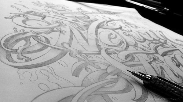 Nesian街立体字母插画T恤设计---酷图编号12