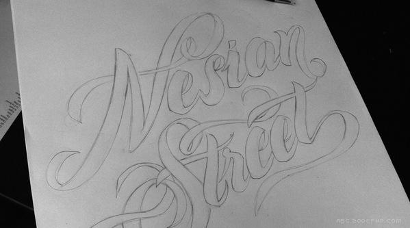 Nesian街立体字母插画T恤设计---酷图编号11