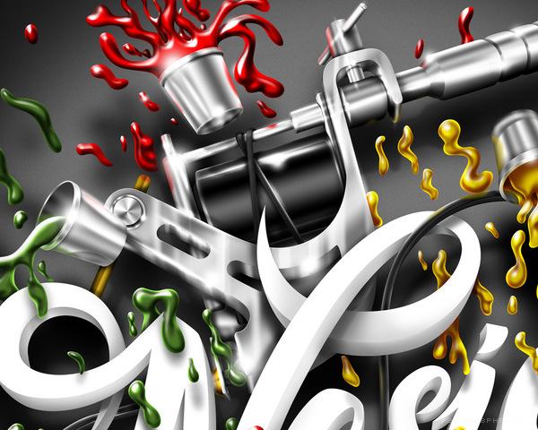 Nesian街立体字母插画T恤设计---酷图编号4