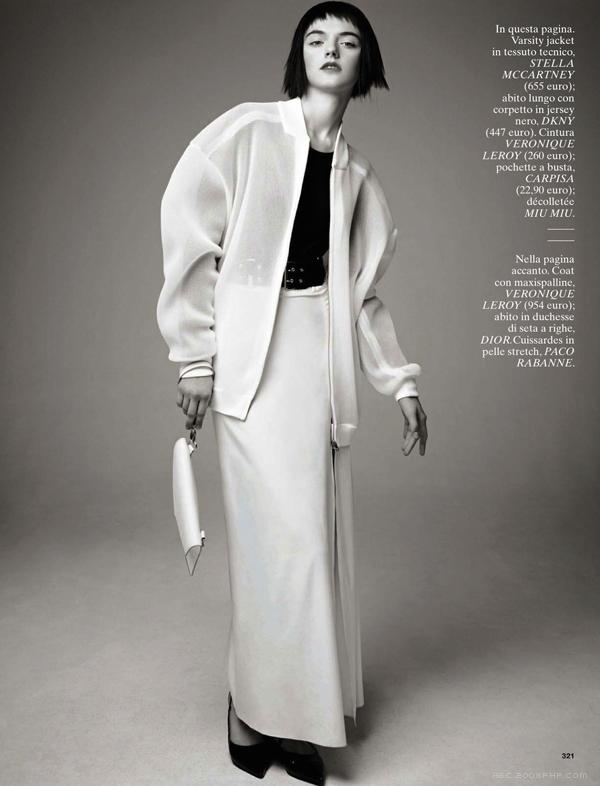 春拍-黑白色的交替,现代感的剪裁和笨重时尚的外衣-Glamour意大利---酷图编号1