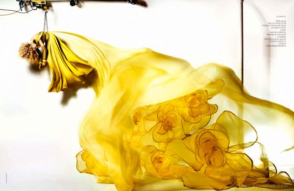 穿礼服的卡特琳-一个神话般的人造花卉图案时装---酷图编号3