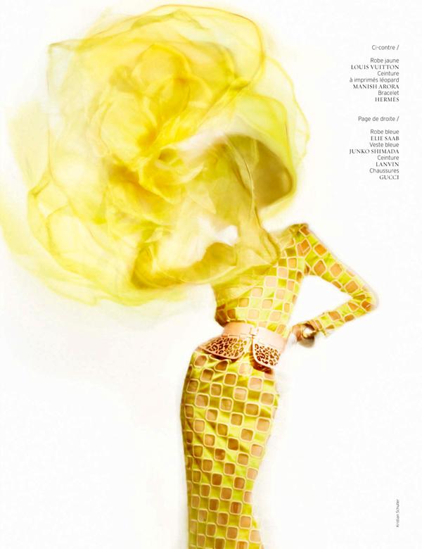 穿礼服的卡特琳-一个神话般的人造花卉图案时装---酷图编号2