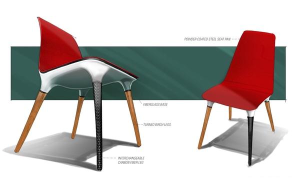 Tres特雷斯椅子-一个假体的设计灵感---酷图编号5