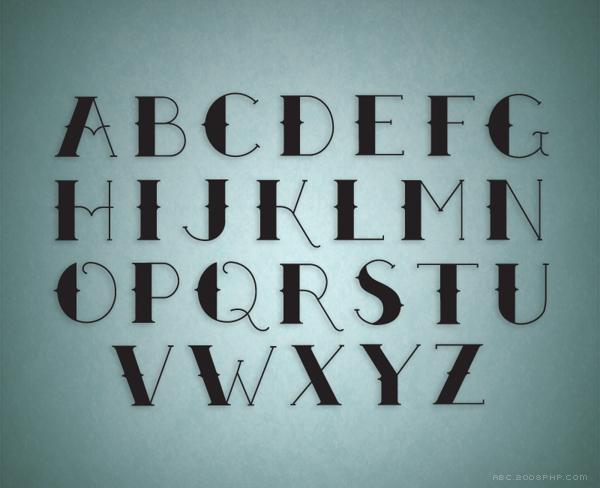 Aboard船字体-受老水手纹身的启发-有独特的细节和主要特点---酷图编号5