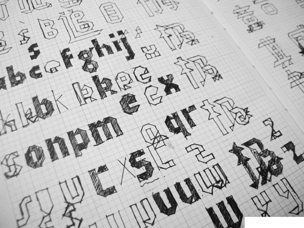 Funger Hei-中国人物和基本英文字母排版设计-灵感来自Helvetica字体海报---酷图编号10