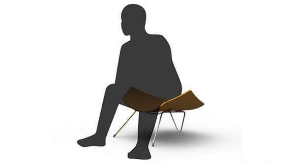 胶合板金属管弯曲的板凳---酷图编号3