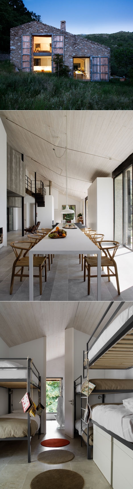 西班牙西部农村-摇摇欲坠的石头房屋建筑图片