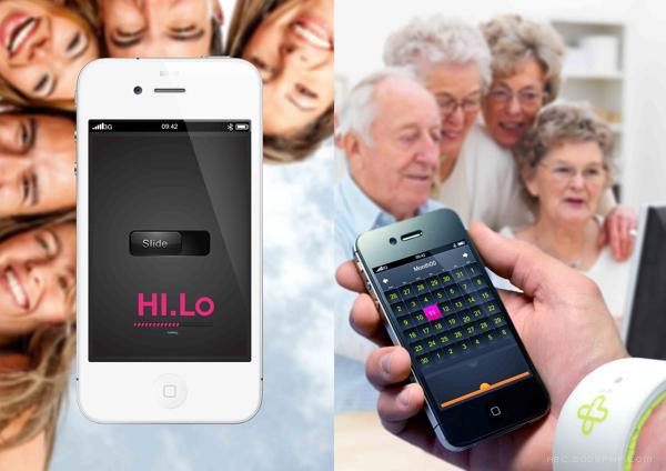 Hi.lo无线血压系统测试仪设计-简单易于使用,只需安装智能手机上的应用程序,将它打开并连接测试---酷图编号1051646