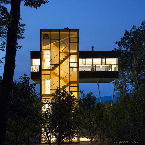 纽约州北部徘徊地面9米以上的度假屋---酷图编号1