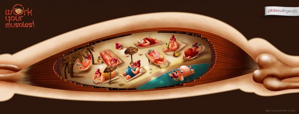 工作中你的肌肉状态-Gerda平面广告---酷图编号1