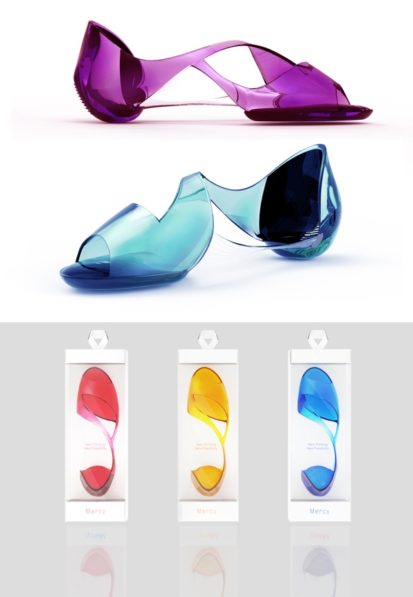 舒适灵活的运动踏板女性凝胶高跟鞋设计图片