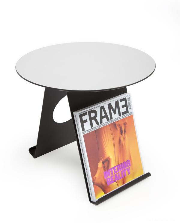 舒适粉末涂层钢茶几书刊桌-直径45厘米高度40厘米---酷图编号1