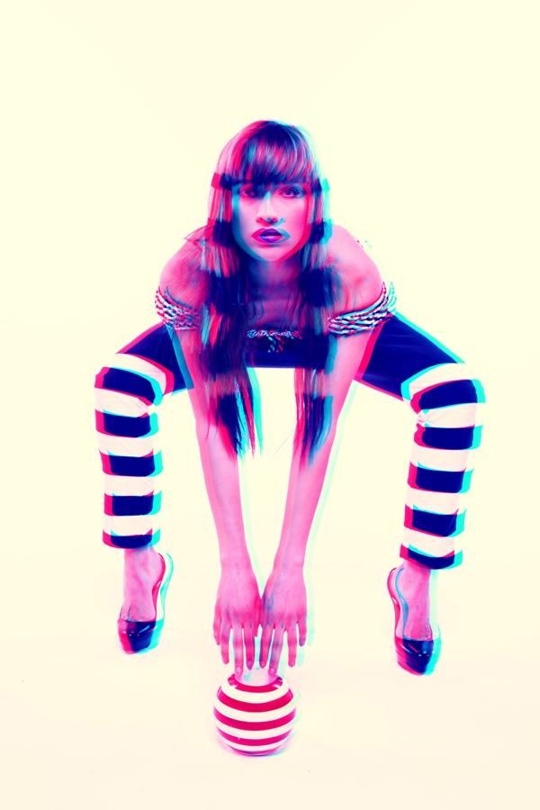 3D光学幻觉时尚人像图片