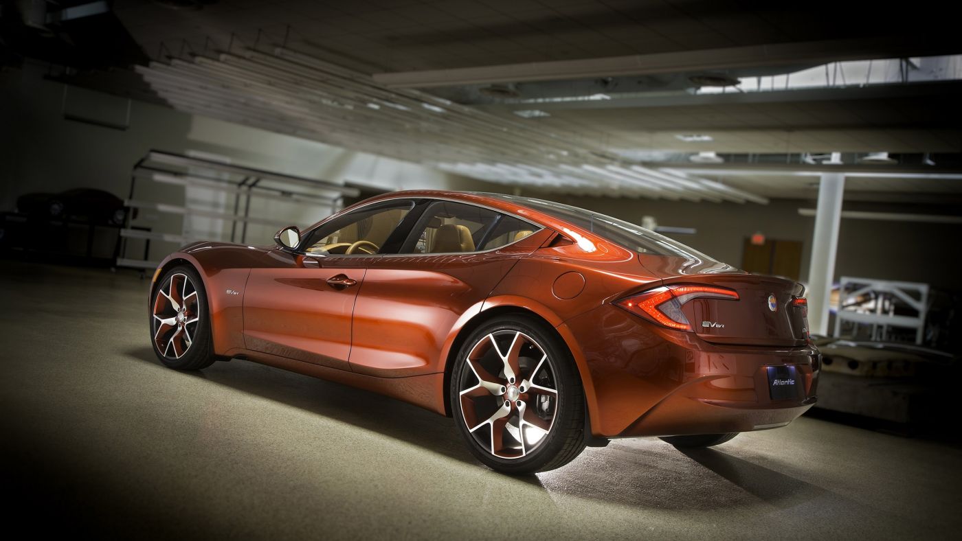 时尚咖啡色fisker atlantic电动轿跑车壁纸图片