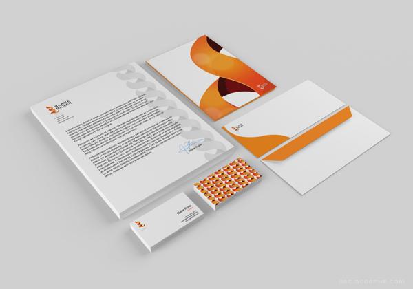 品牌是由两个字母(B&R)垂直对齐组合设计-符号具有螺旋形式,类似提醒的弹簧,给人一种冲动的想法---酷图编号1060125