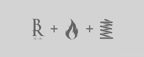 品牌是由两个字母(B&R)垂直对齐组合设计-符号具有螺旋形式,类似提醒的弹簧,给人一种冲动的想法---酷图编号1060128