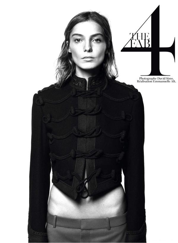 Vogue巴黎-大卫・西姆斯-身穿富豪夹克和裤子的剑客女英雄---酷图编号1