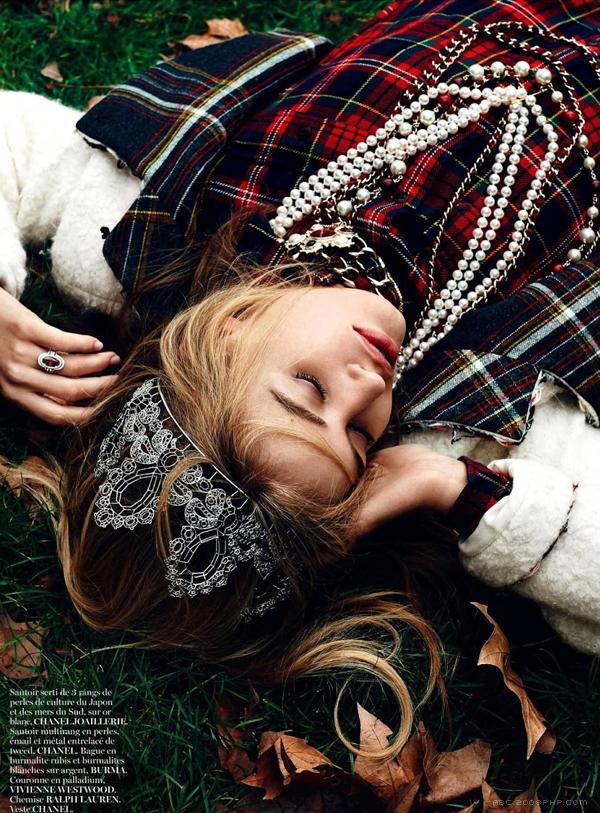 Vogue巴黎-新鲜简约的印花格子复古女装秀---酷图编号3