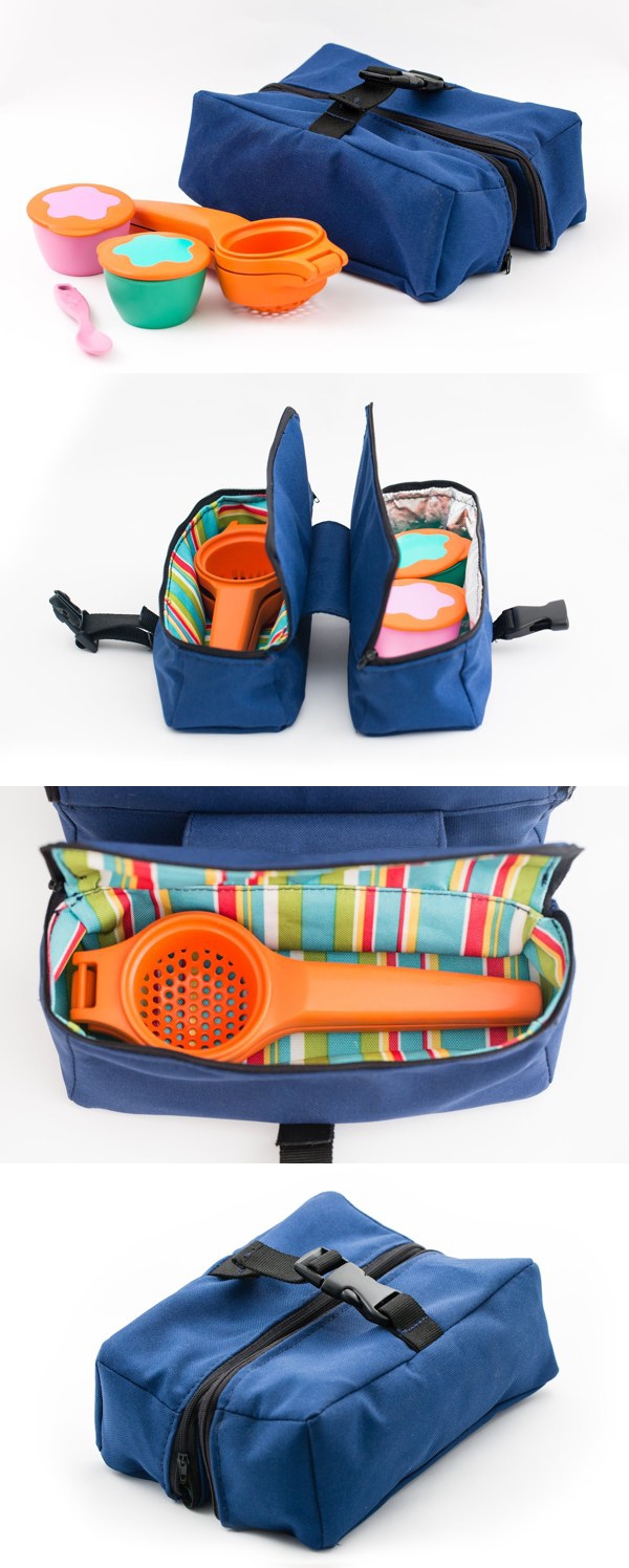 婴儿食品捣碎饭盒袋设计图片