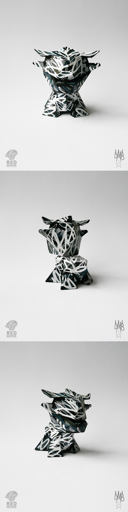 自定义小牛树脂玩具图片