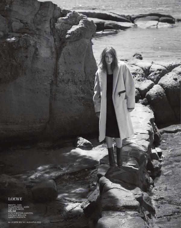 树木,海浪和岩石带来一个感性自然的拍摄-神秘和迷人的时装模特---酷图编号11