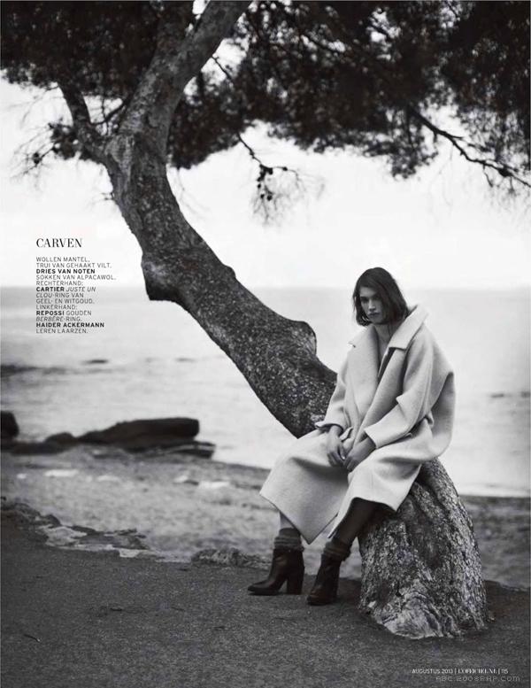 树木,海浪和岩石带来一个感性自然的拍摄-神秘和迷人的时装模特---酷图编号4